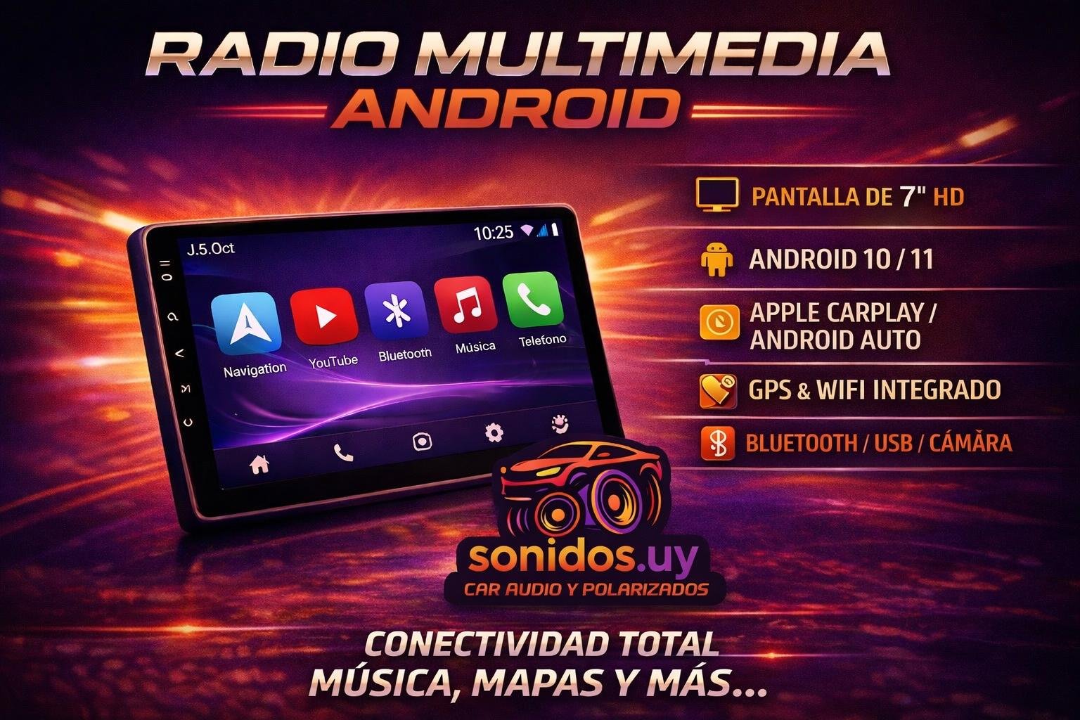 Radio multimedia para auto